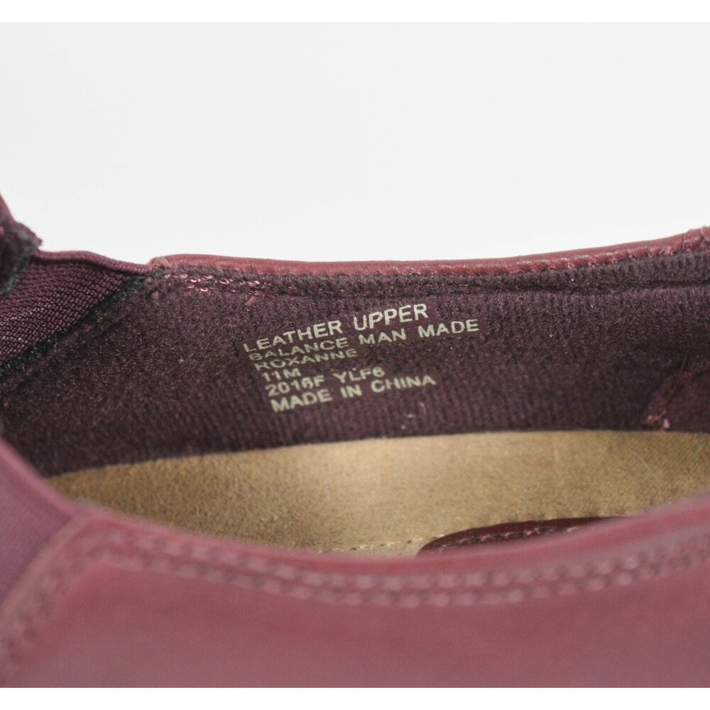 Earth Origin Roxanne Burgundy Leather Slip On Loafers Low Heel Shoes Sz 11M - Picture 5 of 8